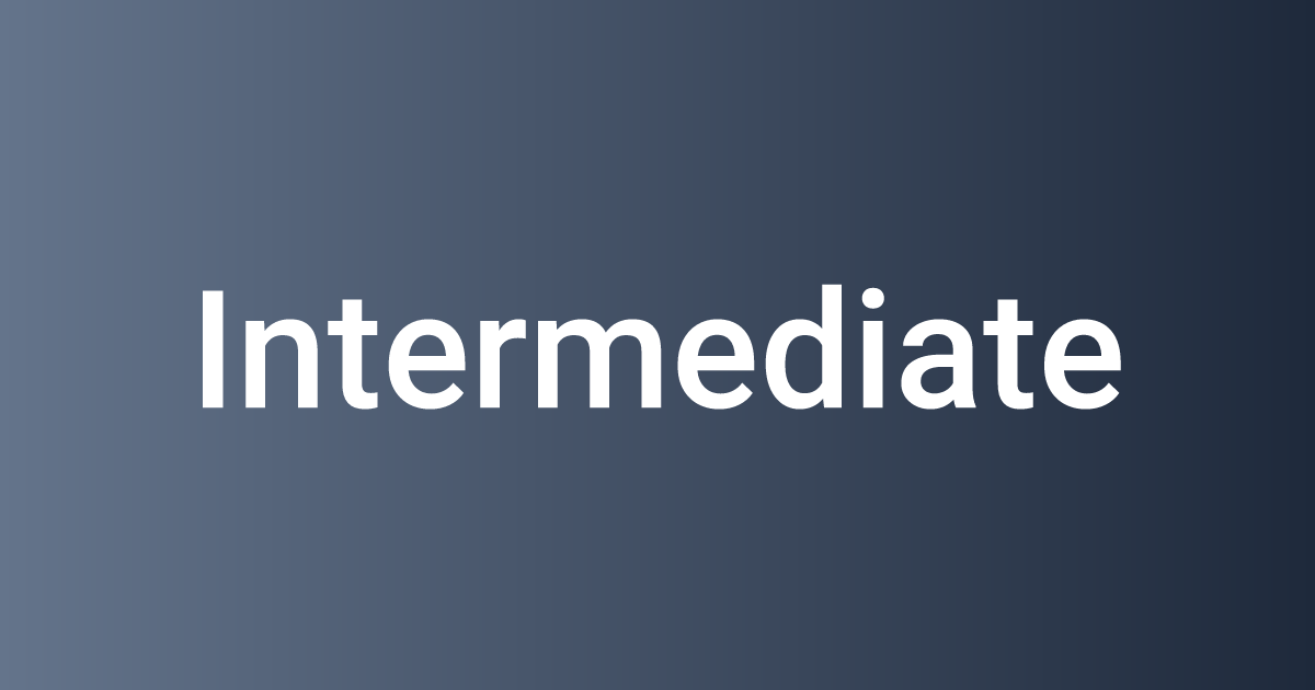 Intermediate scipress