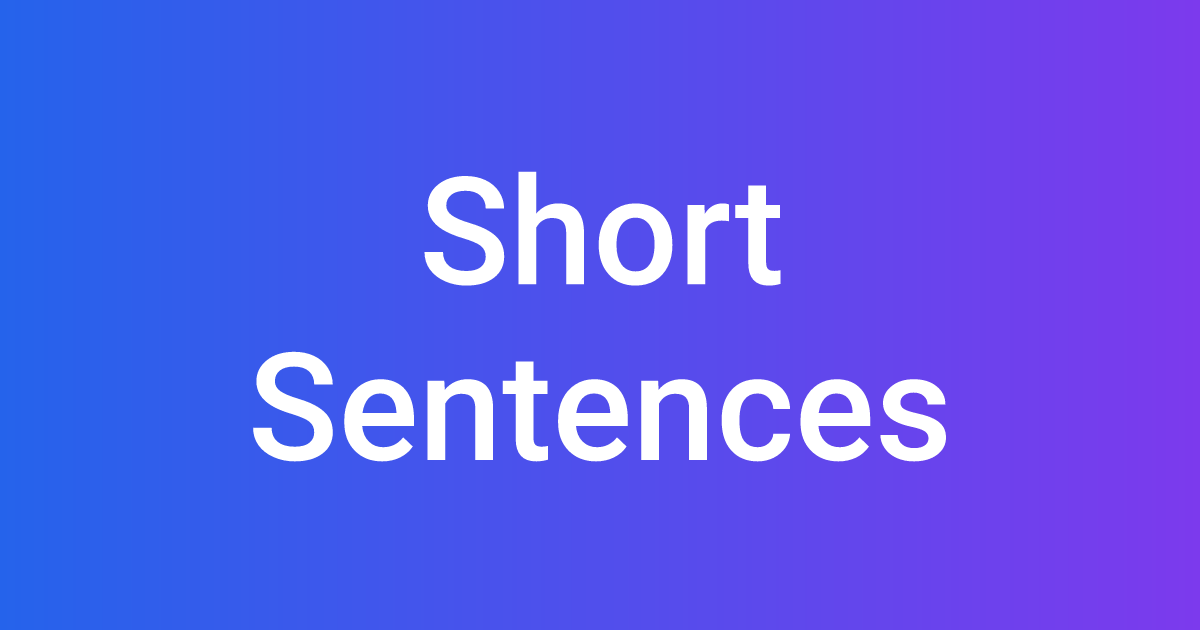 Short Sentences - Scipress