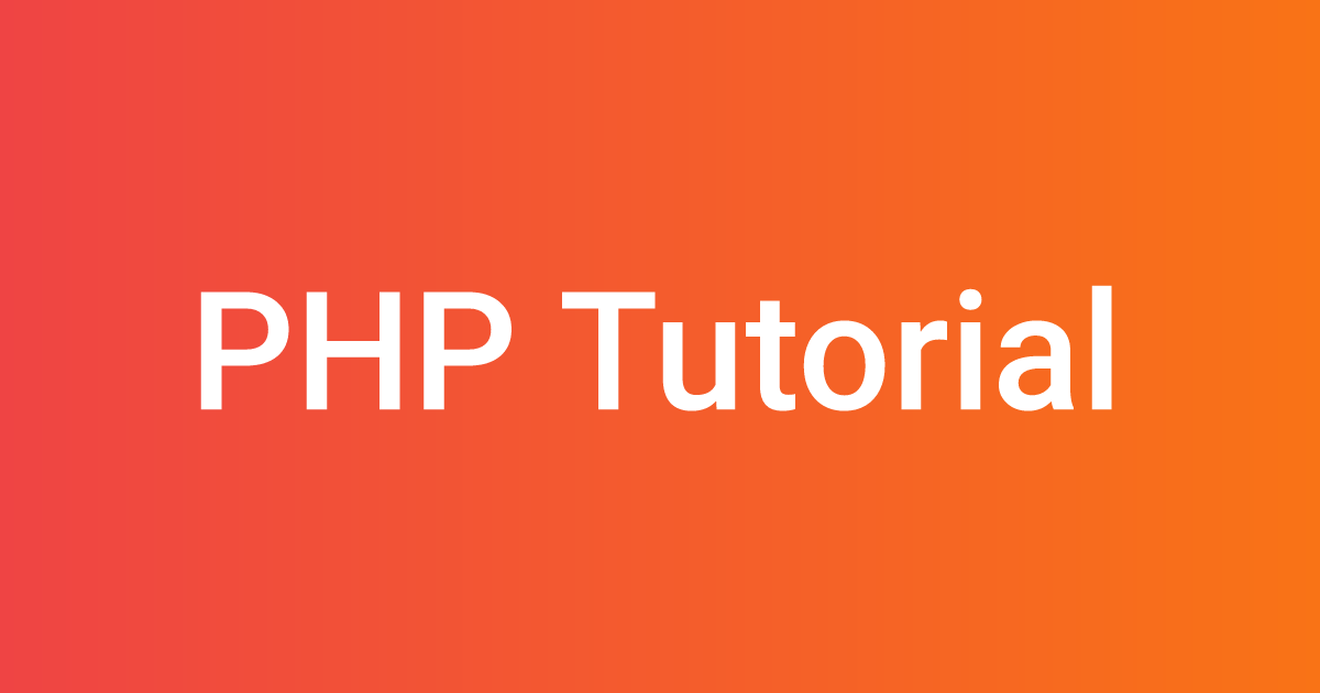 PHP Tutorial